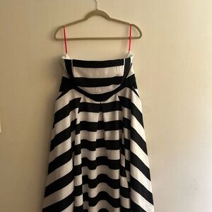 Torrid Black and White Strapless Dress